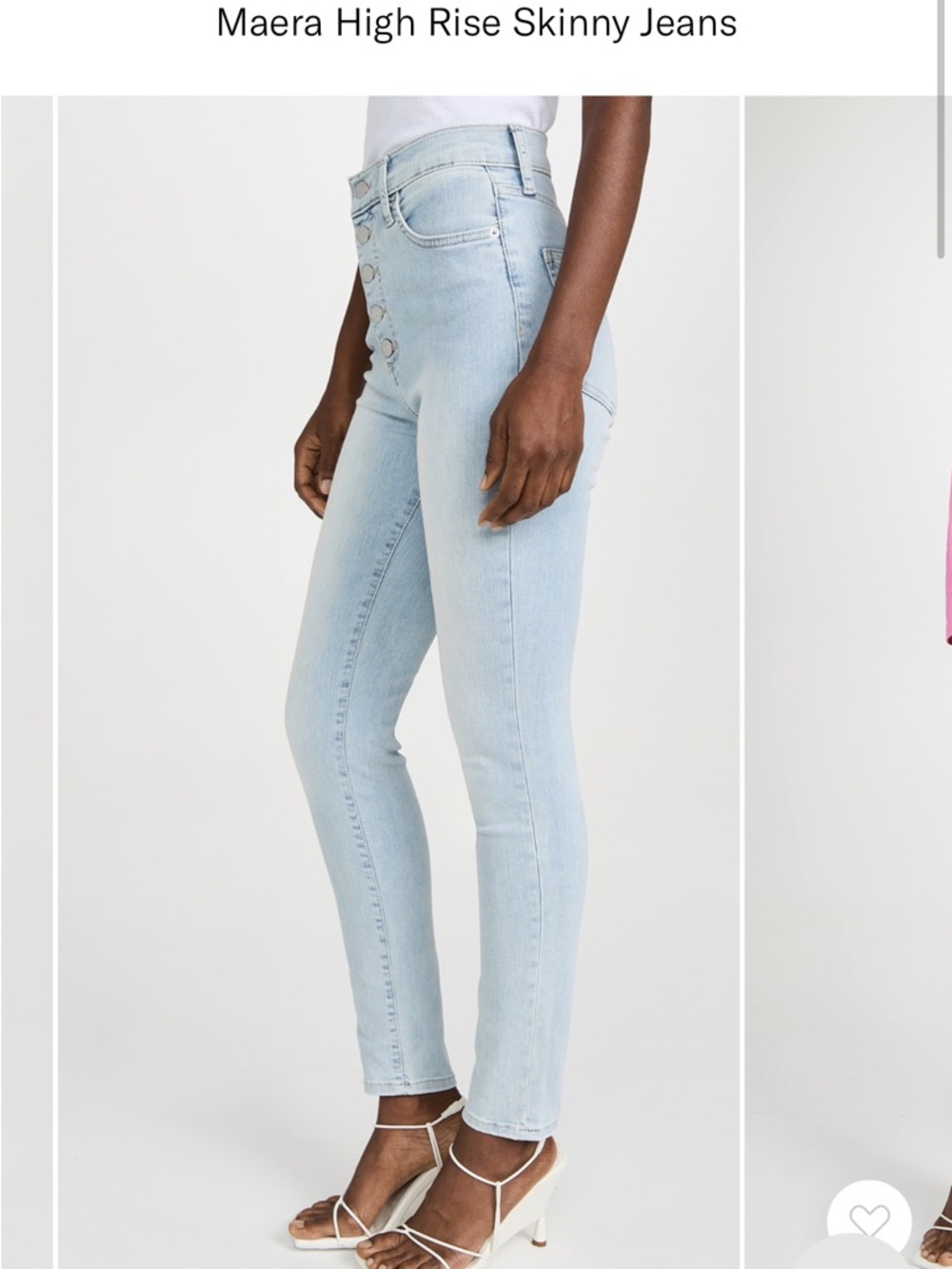 Veronica Beard Maera High-Waisted Light Blue Jeans: flattering & form fitting
